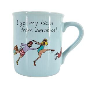 80s aerobics Hallmark coffee mug 1980s vintage